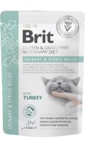 Brit Veterinary Diet Cat GF Urinary & Stress Relief пауч з індичкою