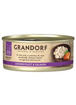 Grandorf Cat Chicken Fillet and Salmon Вологий корм