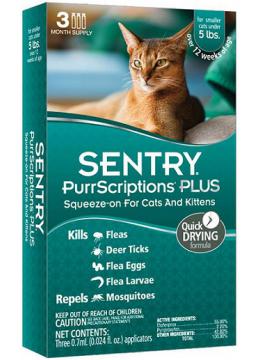 Sentry PurrScriptions Plus для кішок до 2,2 кг