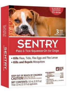 Sentry краплі для собак від 15 до 30 кг