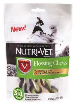 Nutri-Vet Flossing Chews 3in1 ласощі для зубів