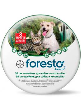 Bayer Форесто нашийник для котів і собак від бліх і кліщів