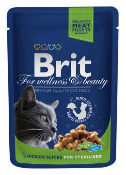 Brit Premium Pouch курка для стерилізованих кішок