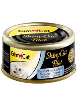 GimCat ShinyCat Filet Консервы тунец с анчоусами