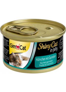 GimCat ShinyCat Консервы цыпленок с креветками