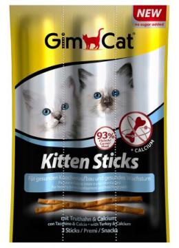 GimCat Kitten Sticks палочки с индейкой и кальцием для котят