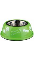 Trixie Woof миска стальная с пластиковым покрытием