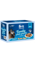 Brit Premium Pouch Family Plate Gravy Кусочки в соусе