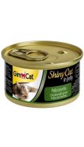 GimCat ShinyCat консервы цыпленок с кошачьей мятой