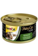 GimCat ShinyCat консервы цыпленок с кошачьей мятой