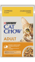 Cat Chow Adult курица и кабачки в желе