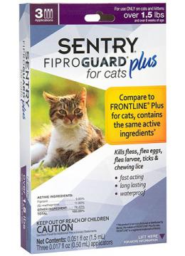 FiproGuard Plus for cats Капли от блох, клещей и вшей