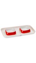 Ferplast Glam Tray Red Пластиковая подставка с мисками