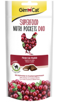 GimCat Superfood Nutri Pockets лакомство с курицей и клюквой