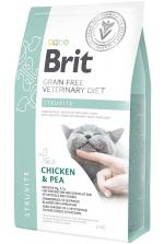 Brit Veterinary Diet Struvite для кошек с курицей и горохом