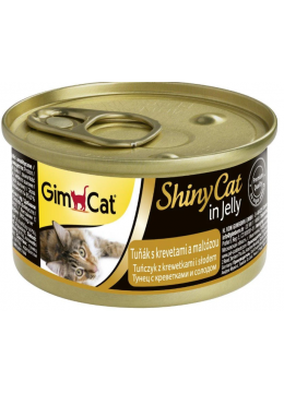 GimCat ShinyCat Консервы тунец, креветка и мальт