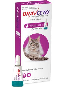 Bravecto Plus Противопаразитарные капли для кошек от 6,25 до 12,5 кг