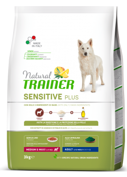 Trainer Natural  Sensitive Plus Adult Medium & Maxi With Horse