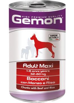 Gemon Maxi Adult кусочки с говядиной и рисом
