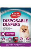 Simple Solution Disposable Diapers Подгузники для маленьких пород собак, 12 штук