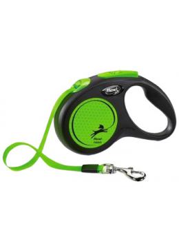 Flexi Рулетка Neon S 5м до 15кг лента