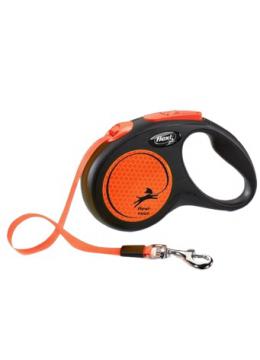 Flexi Рулетка Neon S 5м до 15кг лента