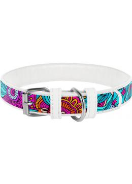 Collar WauDog Design Лето кожаный ошейник белый