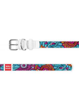 Collar WauDog Design Лето кожаный ошейник белый