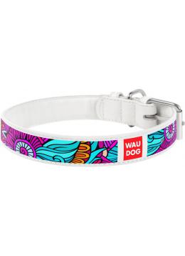 Collar WauDog Design Лето кожаный ошейник белый