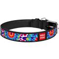 Изображение 1 - Collar WauDog Design Цветы кожаный ошейник черный