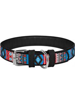 Collar WauDog Design Этно кожаный ошейник черный