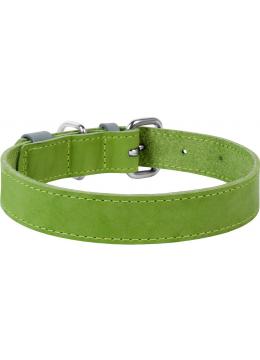 Collar WauDog Classic Кожаный ошейник салатовый