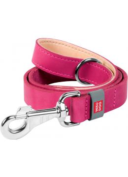 Collar WauDog Classic Кожаный поводок розовый