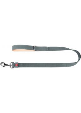 Collar WauDog Classic Кожаный поводок серый