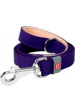Collar WauDog Classic Кожаный поводок фиолетовый