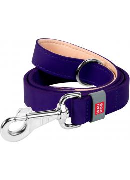 Collar WauDog Classic Кожаный поводок фиолетовый