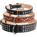 Изображение 1 - Collar WauDog Soft Кожаный ошейник с металлическими украшениями коричневый