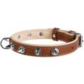 Изображение 1 - Collar WauDog Soft Кожаный ошейник с шипами коричневый