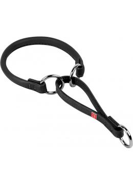 Collar WauDog Soft Кожаный ошейник-удавка черный