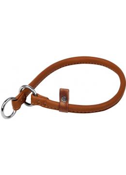 Collar WauDog Soft Кожаный ошейник-удавка рывковый коричневый