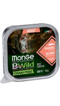 Monge BWild Grain Free Cat Adult c лососем и овощами паштет