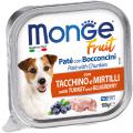 Изображение 1 - Monge Dog Fruit c индейкой и черникой кусочки в паштете