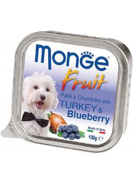 Monge Dog Fruit c индейкой и черникой кусочки в паштете