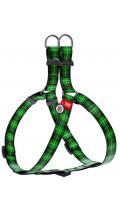 Collar WauDog Nylon Шотландка зеленая нейлоновая шлея
