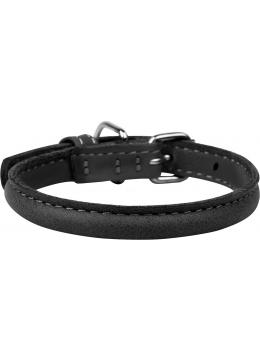 Collar WauDog Soft Кожаный ошейник круглый черный