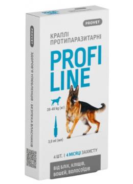 Природа Provet Profiline Капли от блох и клещей для собак весом от 20 до 40 кг