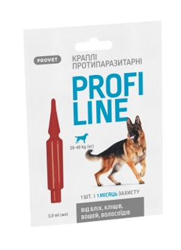 Природа Provet Profiline Капли от блох и клещей для собак весом от 20 до 40 кг