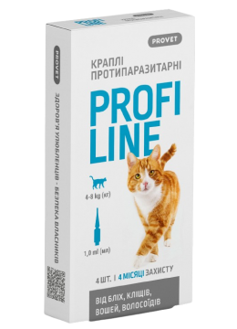Природа Provet Profiline Капли от блох и клещей для котов весом от 4х до 8кг