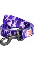 Collar WauDog Nylon Фиолетовый камо нейлоновый поводок