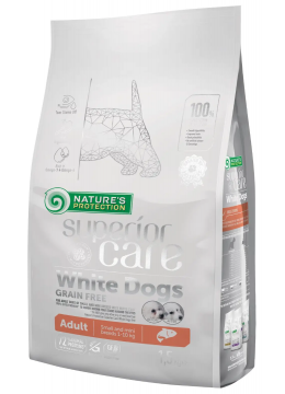 Nature's Protection Mini Adult White Dogs Лосось